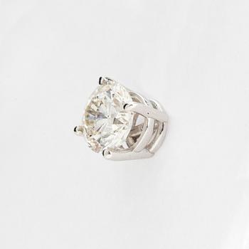DIAMOND STUDS, 14K white gold with 2 diamonds approx. 1.40 cts.