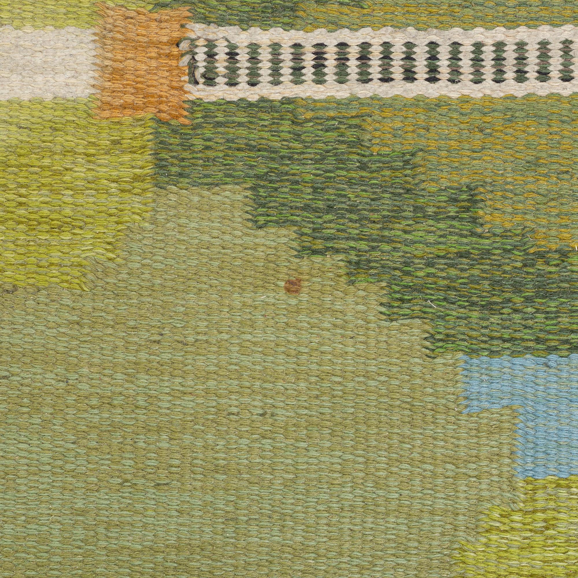 Ingegerd Silow, rug, rölakan technique, signed IS. 280 x 195 cm.