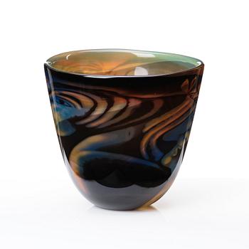 Eva Englund, a 'Graal' glass vase, Orrefors, Sweden.