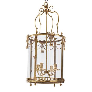 93. A Louis XVI four-light lantern, late 18th century.