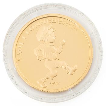 Guldmynt, 21,6 k, "Emil springer", 10 Niue dollar, 2016.