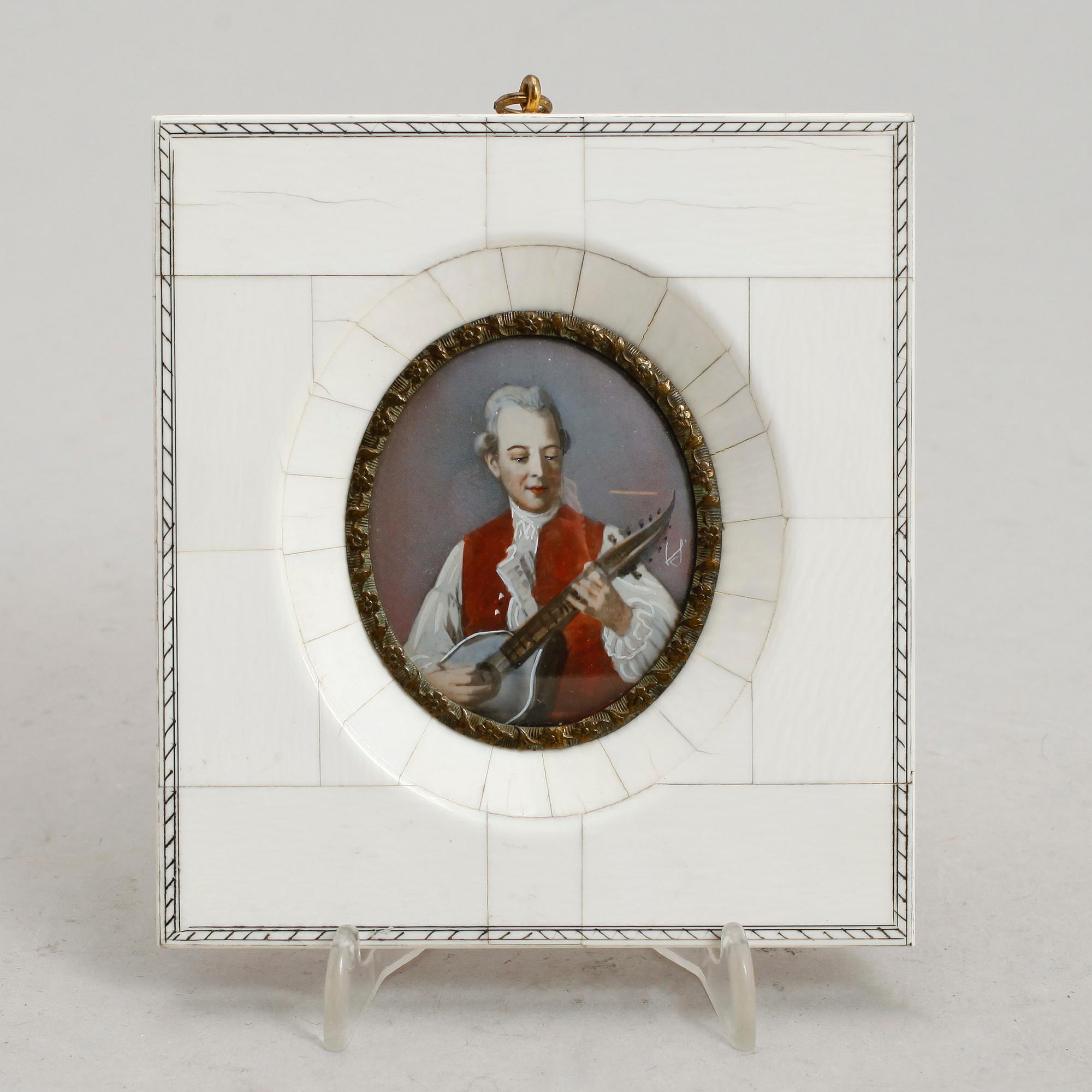 MINIATYRER, 4 st, gouacher, 1900-talets mitt.