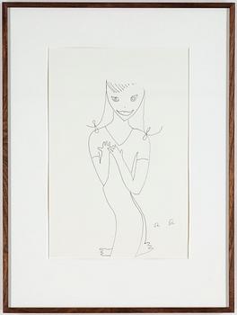 ROGER RISBERG, indian ink on paper, signed RR.