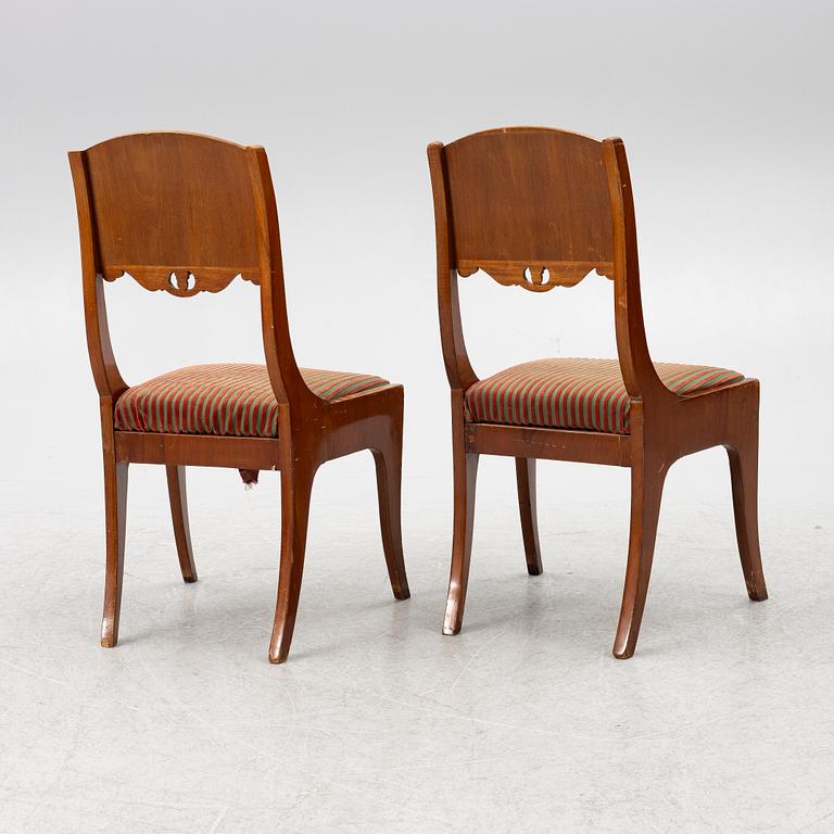 Chairs, a pair, Empire, Russia/Baltic region, first half of the 19th century.