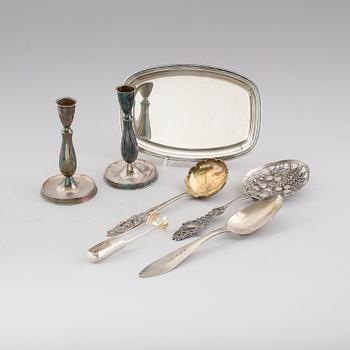 SILVERFÖREMÅL, 6 delar, 1900-tal. Vikt ca 396 gram.