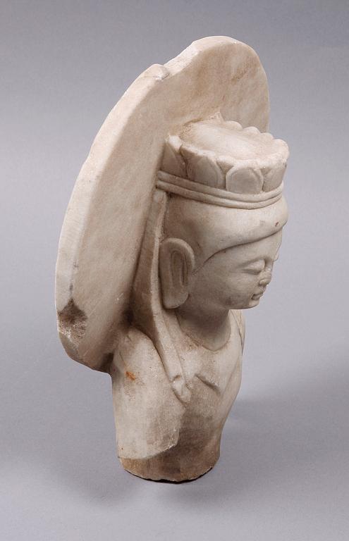 SKULPTURFRAGMENT, marmor, Kina.
