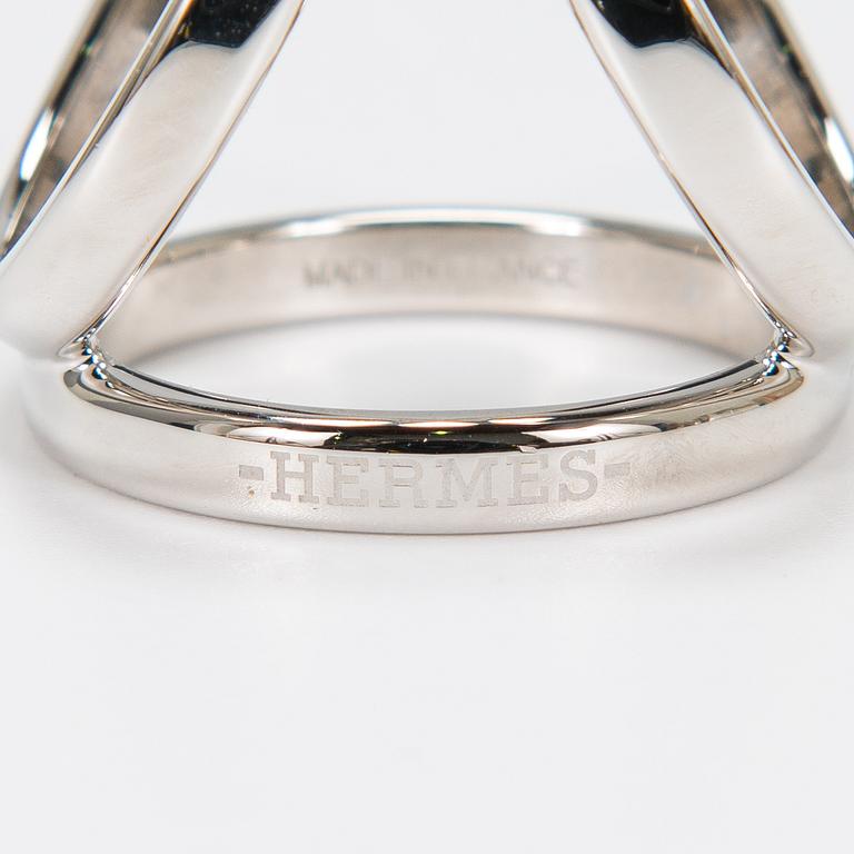 Hermès, 'Robe du soir' scarf and a Hermès scarf ring.