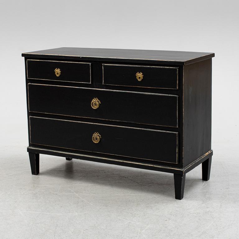 A Gustavian style chest of drawers, 19th Century.