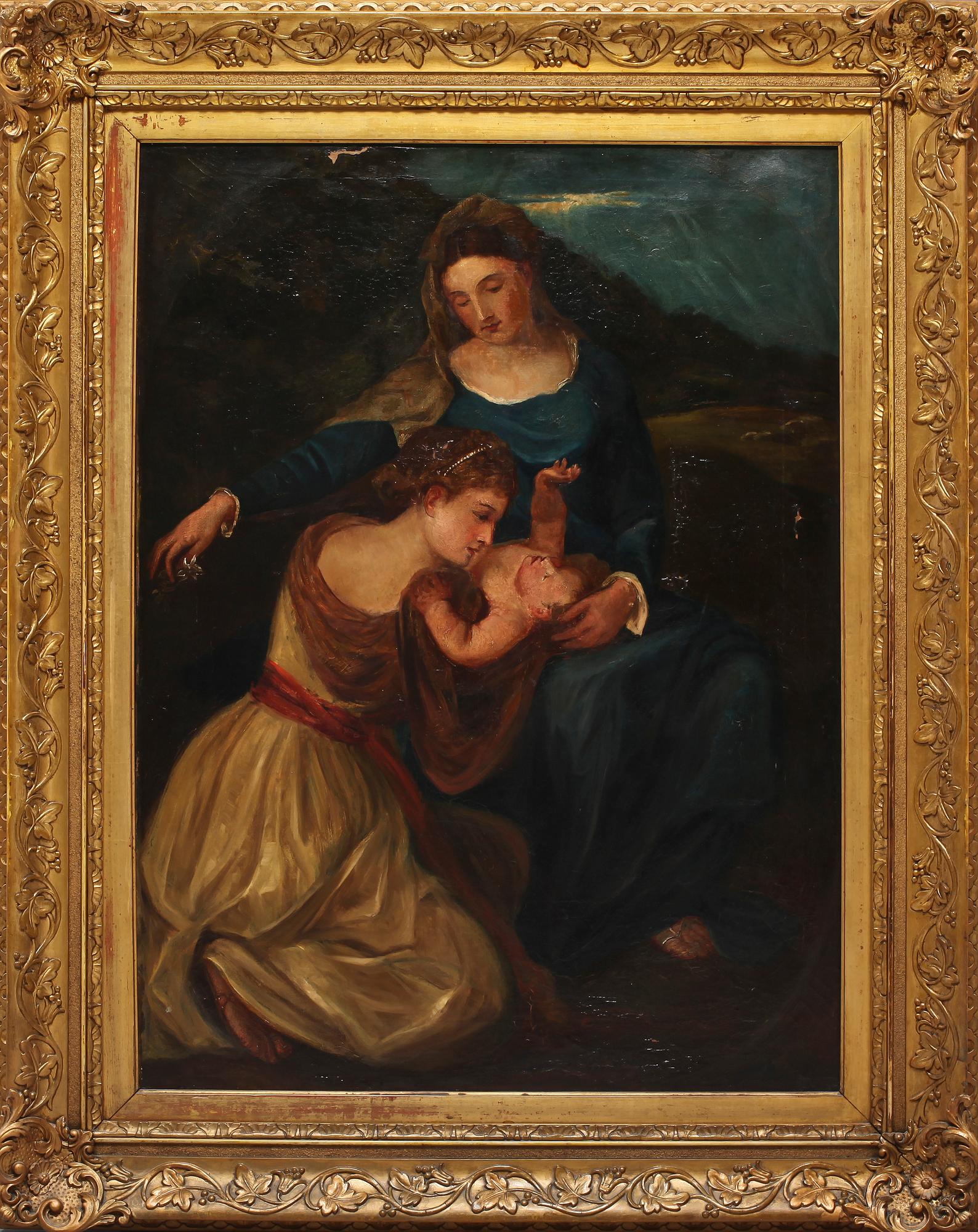 OKÄND KONSTNÄR, olja på duk, 1800-tal.