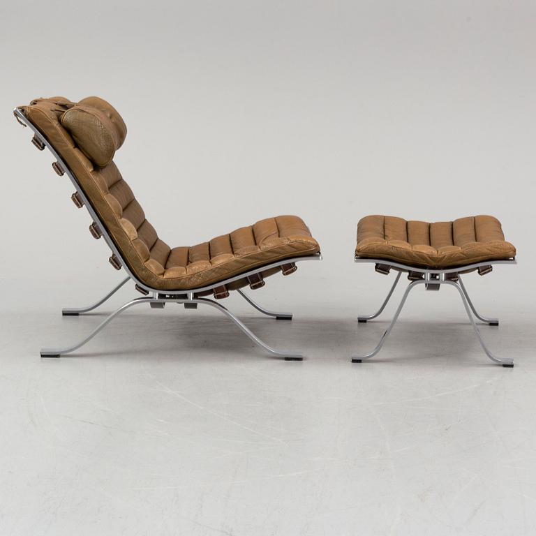 A 'Ari' easy chair and ottoman by Arne Norell.