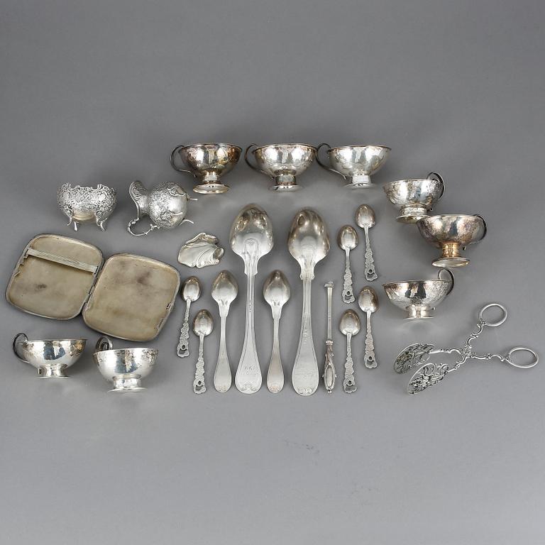 PARTI SILVER, 23 delar, bla Ceson, Göteborg 1947. Vikt ca 787 gram.