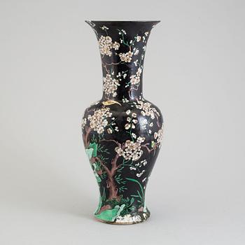 A famille noire porcelain 'yen yen' vase, Samson 19th century.