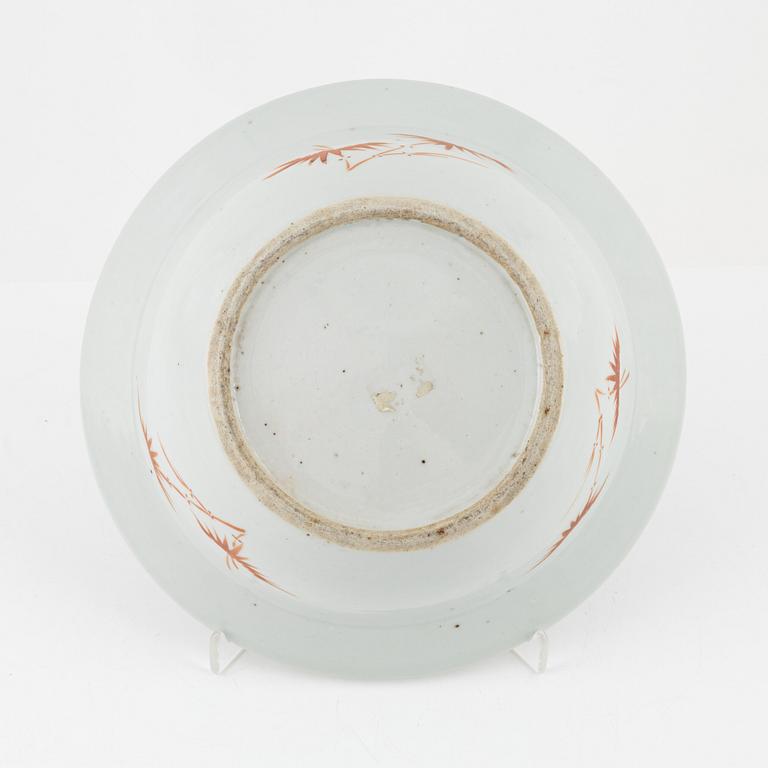 A porcelain wash basin, late Qing dynasty, around 1900.