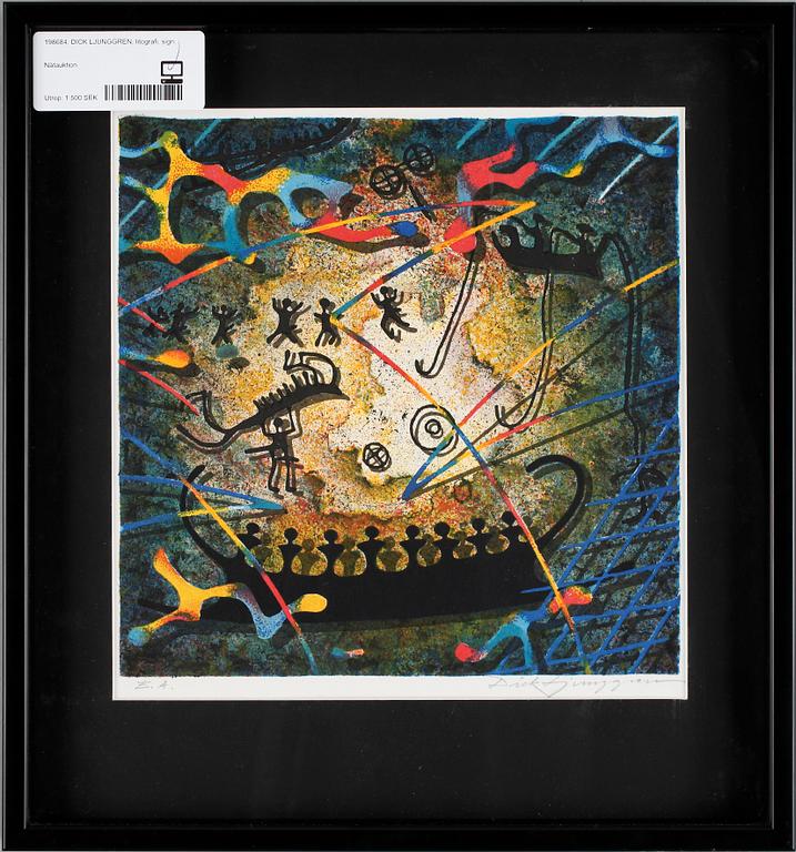 DICK LJUNGGREN, litografi, sign.