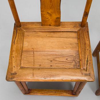 Two hardwood chairs. China. Qing dynasty. 19th century.