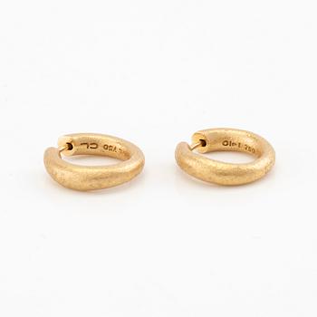 Ole Lynggaard, earrings a pair "Love Collection" 18K gold, design Charlotte Lynggaard.