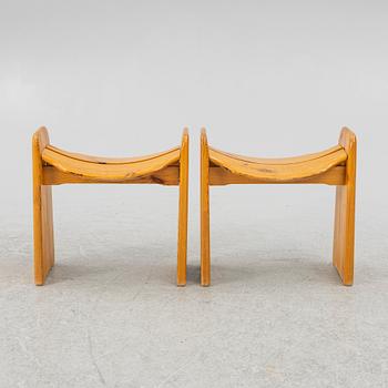 Gilbert Marklund, a pair of 'Jonte' stools, second half of the 20th century.