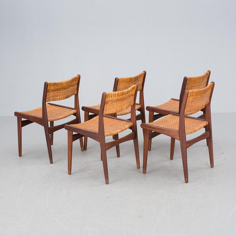 STOLAR, 5 st, model 260 formgivna av Poul Volther för Frem Røjle, Danmark.