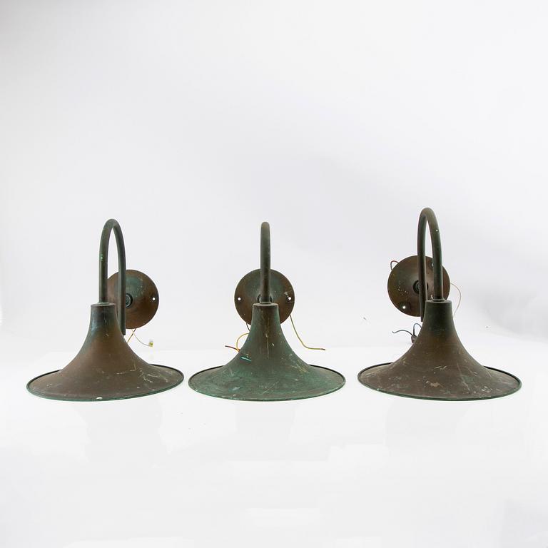 Outdoor lighting, 3 pieces, late 20th century.