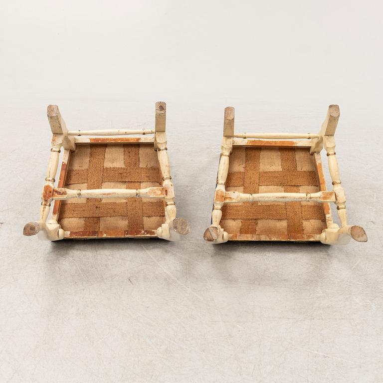 Stolar, ett par, senbarock, 1700-tal.