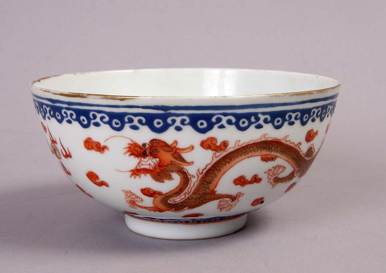 SKÅL, Kina, 1800-tal, porslin.
