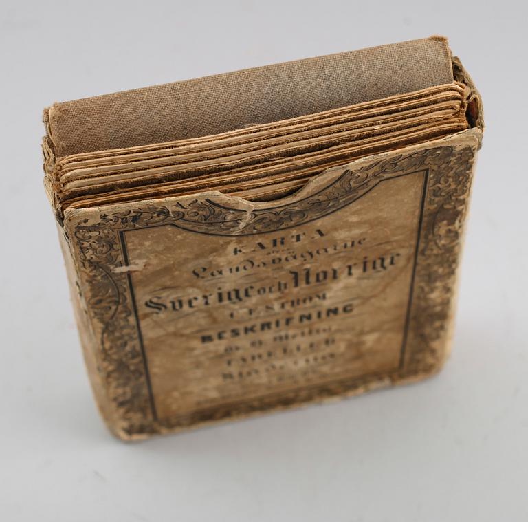 KARTA öfver landsvägarne uti Sverige och Norrige af C.F.Ström med dertill hörande Beskrifning av G.H.Mellin, 1853.