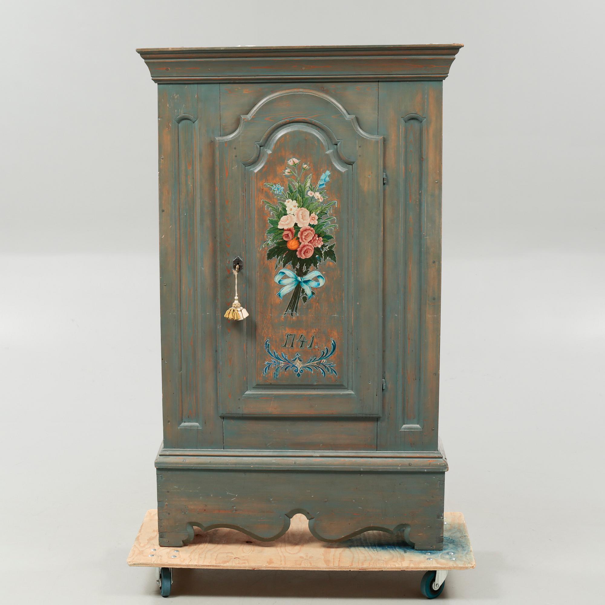 A cabinet from Jämtland, probably, dated 1741.