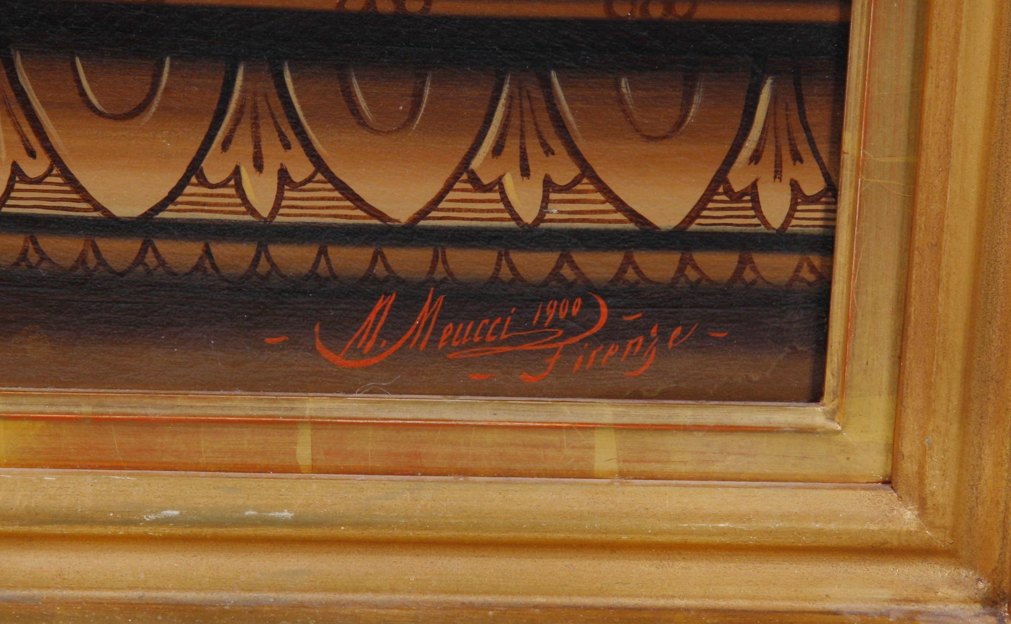 MEUCCI, MICHELANGELO, olja på duk. Sign o dat, "M. Meucci 1900 Firenze".