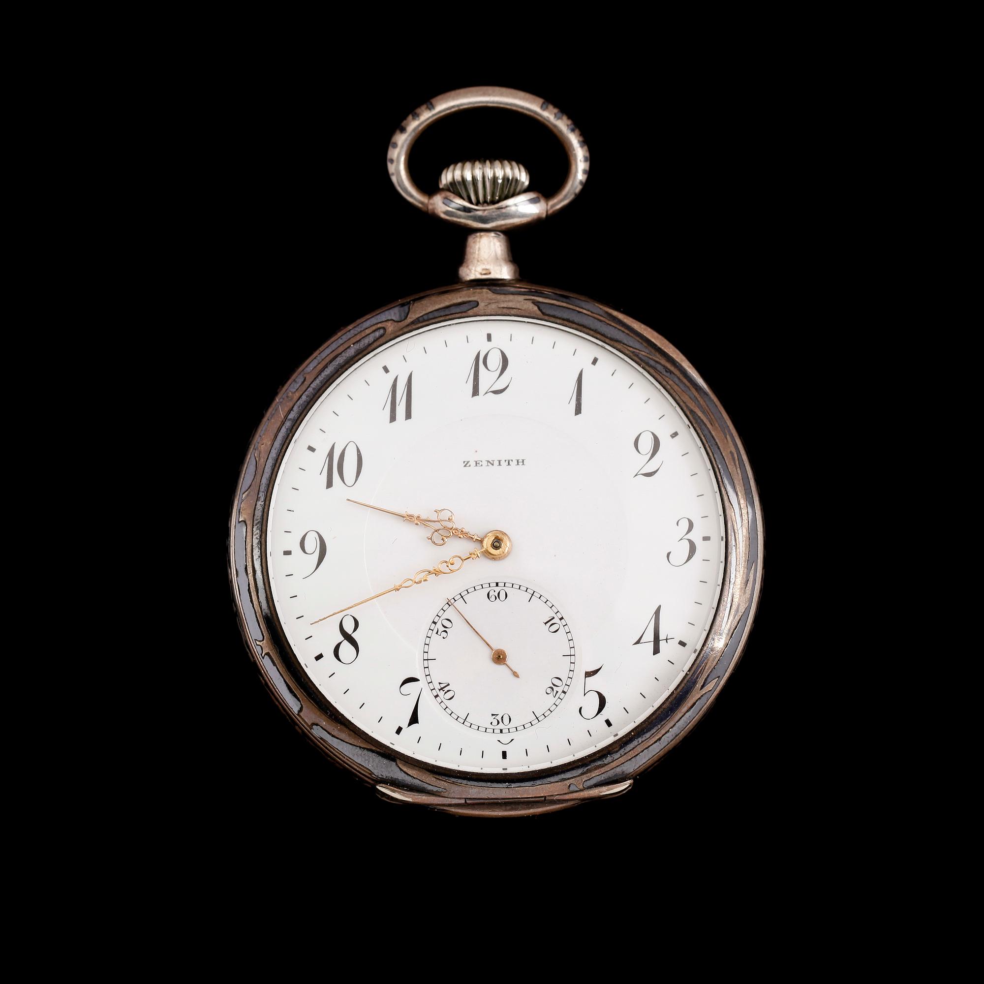FICKUR, silver, Zenith, omkring år 1900.