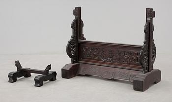 STÄLL, 2 st hardwood, Kina sekelskiftet 1900.