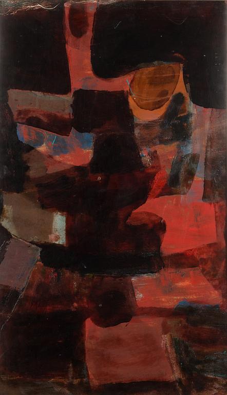 Simo Ruokokoski, blandteknik på kartongskiva, signerad och daterad -68.