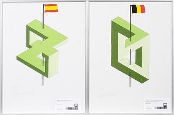 OSCAR REUTERSWÄRD, 6 st, litografier, sign 40/190.