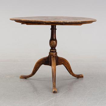 An alder and birch tilt-top table by Jacob Sjölin (Master 1767-1785).