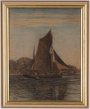 KARL NORDSTRÖM, pastel, signed.