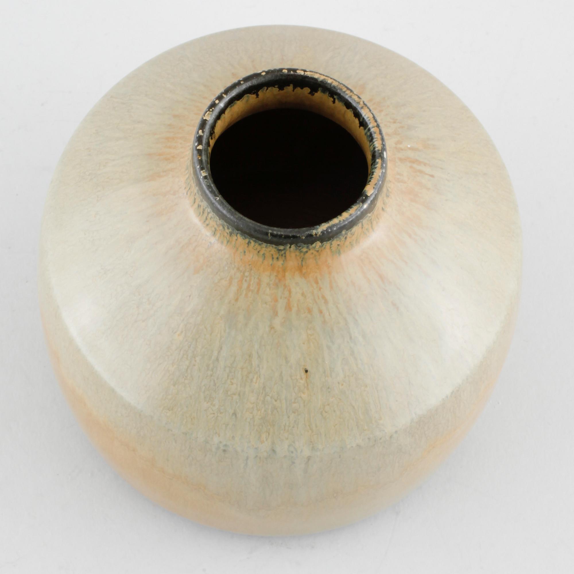 Unique stoneware vase by CARL-HARRY STÅLHANE, Rörstrand, signed and dated -66.