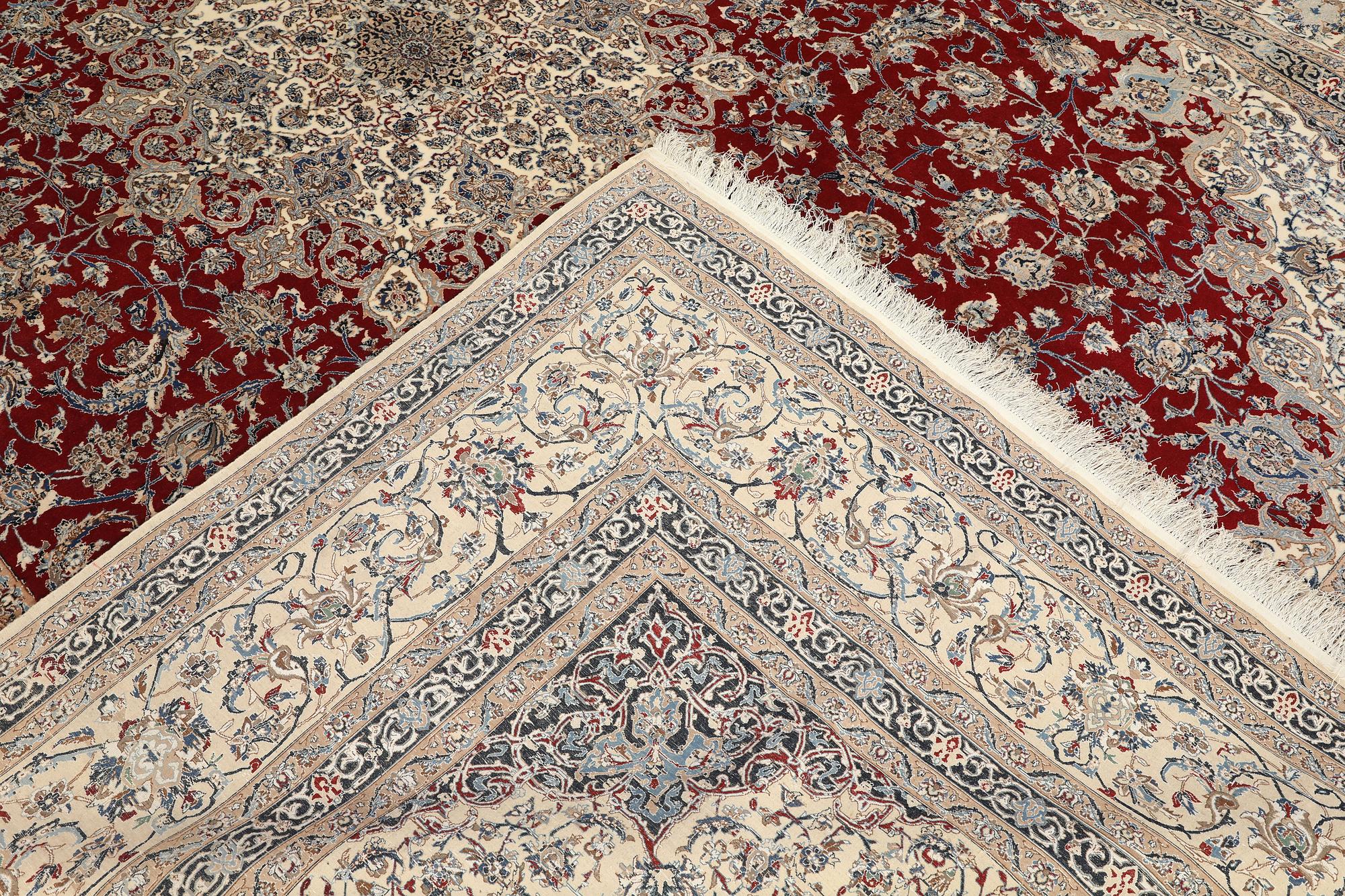 Rug, Nain, part silk, 372 x 260 cm.