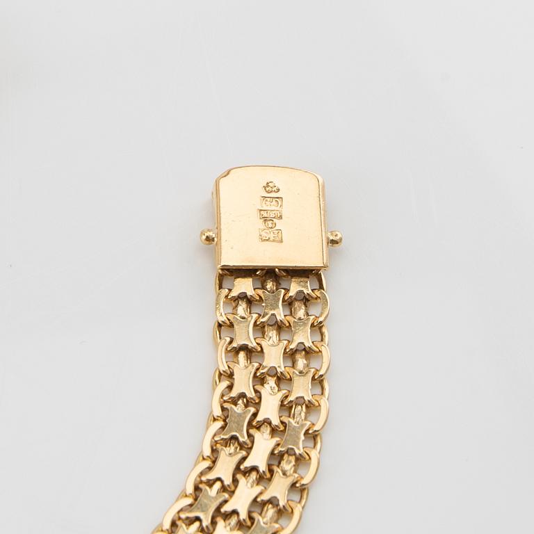 Bracelet 18K gold x-link, Björn Svensson Johanneshov 1957.