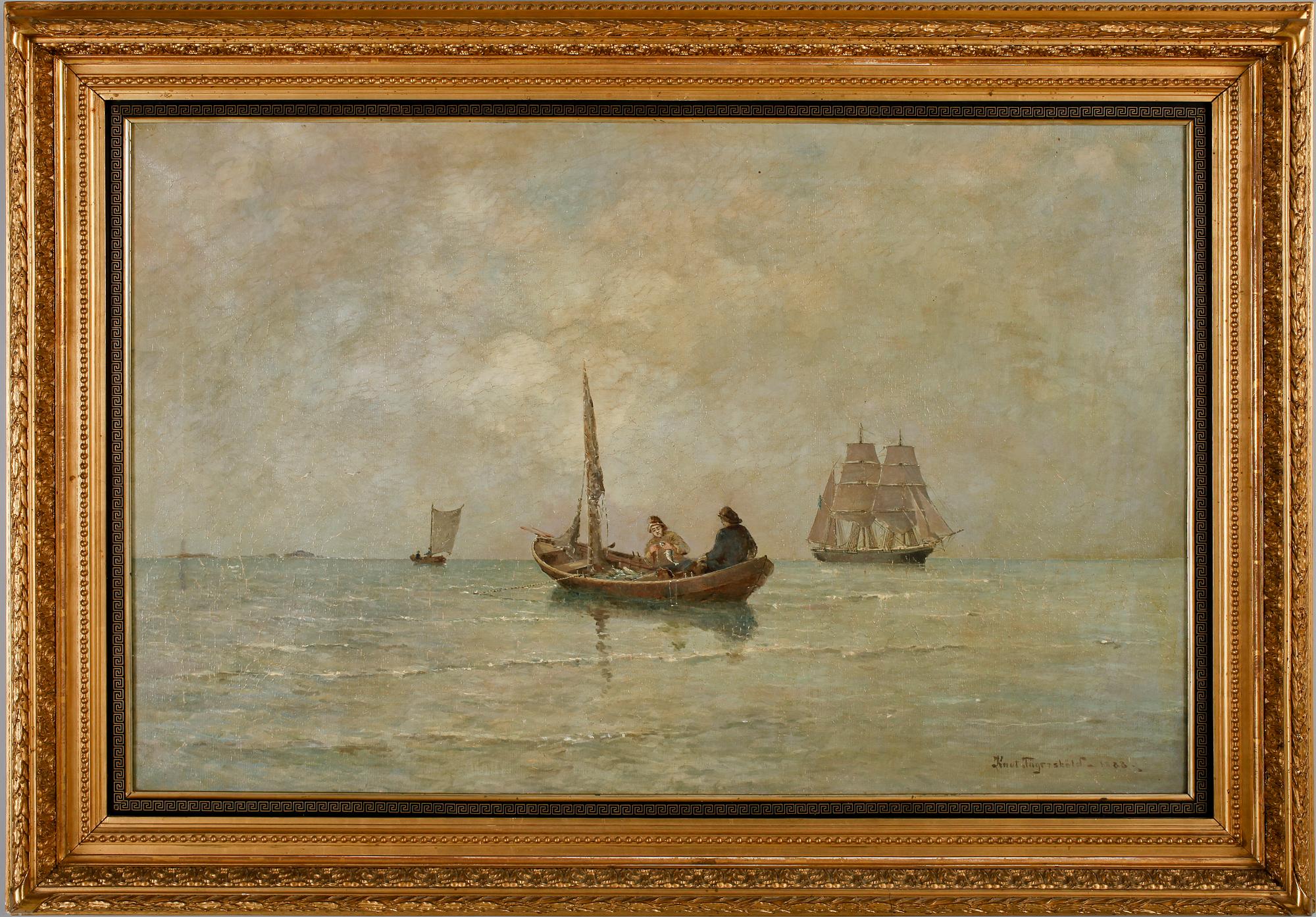 KNUT FÄGERSKÖLD, olja på duk, sign och dat 1888.