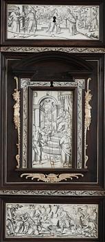 An Italien Baroque-style 19th century cabinet on stand.