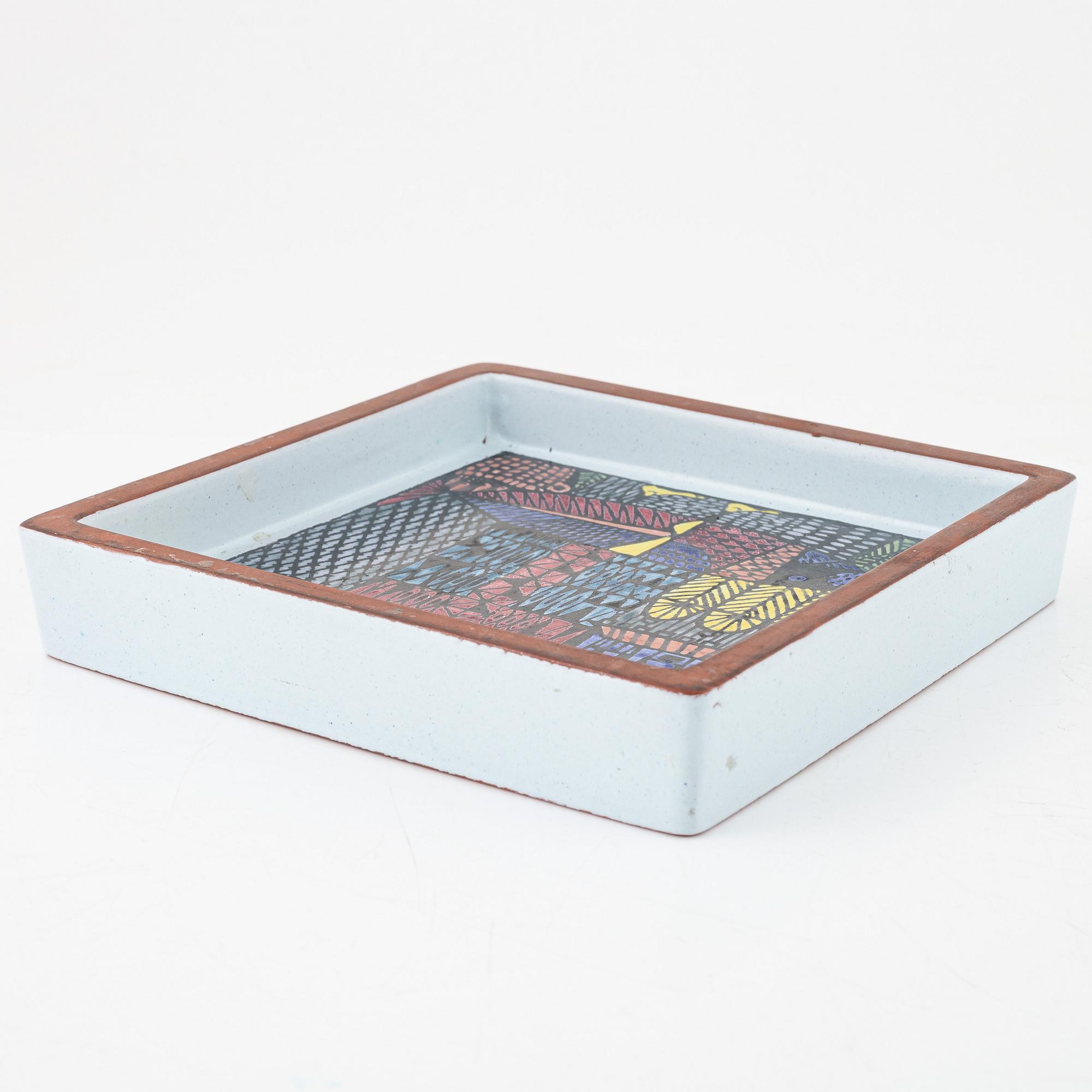 Stig Lindberg, 'Karneval', faience, Gustavsberg's studio (3 pcs).