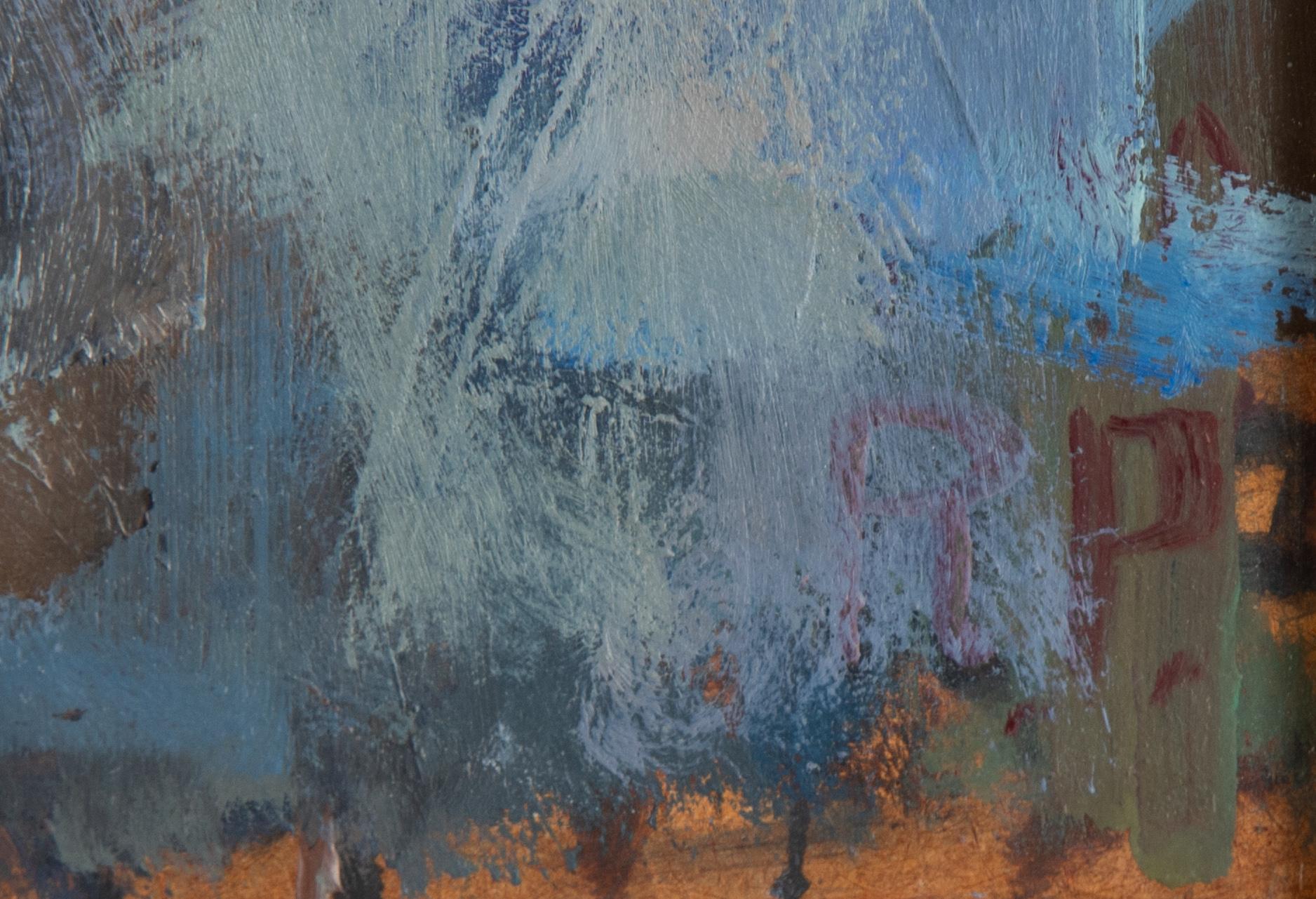 Ragnar Person, olja på pannå, signerad RP.