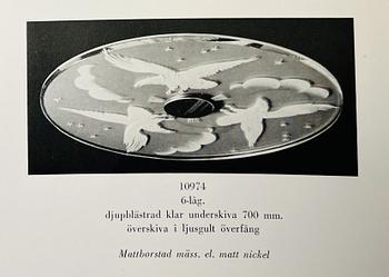 Harald Notini, a model '10974' ceiling lamp, Arvid Bhlmarks Lampfabrik, 1930's/40's.