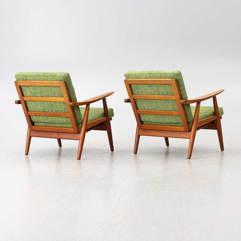 Hans J. Wegner, Armchairs, a pair, “GE 240”/“Cigarren”, Denmark, 1960s.