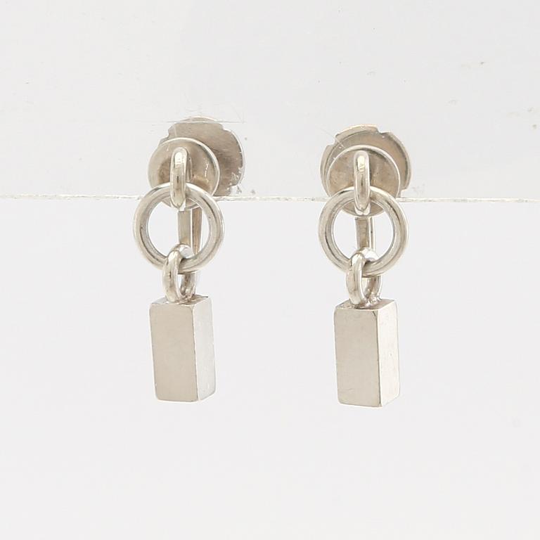 Wiwen Nilsson, a pair of silver earrings, Lund 1956.