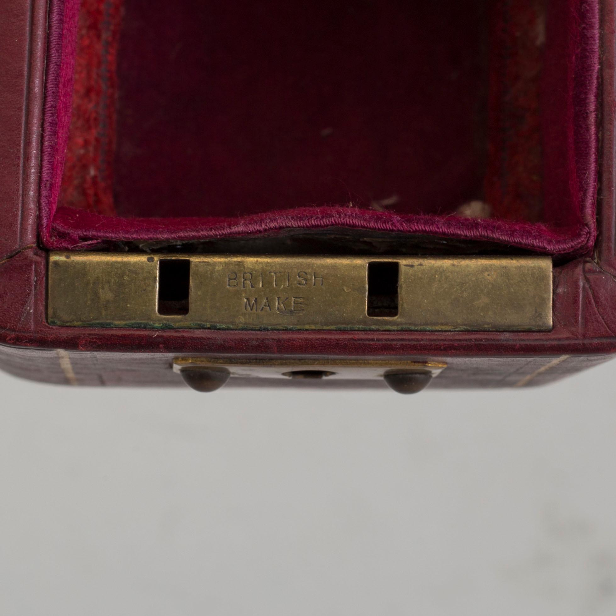 A 19th century leather box, E. Rimmel, London Paris.