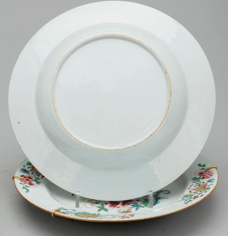 TALLRIKAR, 6 st, porslin, Kina, Qianlong 1736-1795.