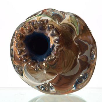 Per B. Sundberg, a  unique 'Fabula' glass vase, Orrefors 2003.