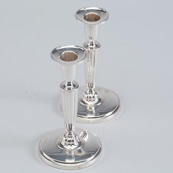 LJUSSTAKAR, ett par, silver, G.A.B 1966-1970.