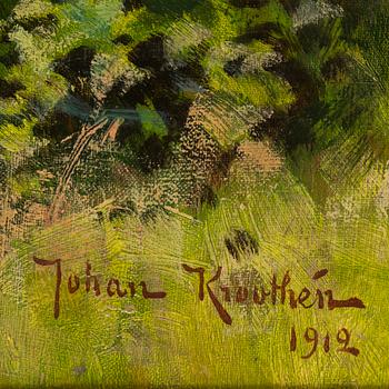 JOHAN KROUTHÉN, oil on canvas, signed and dated 1912.