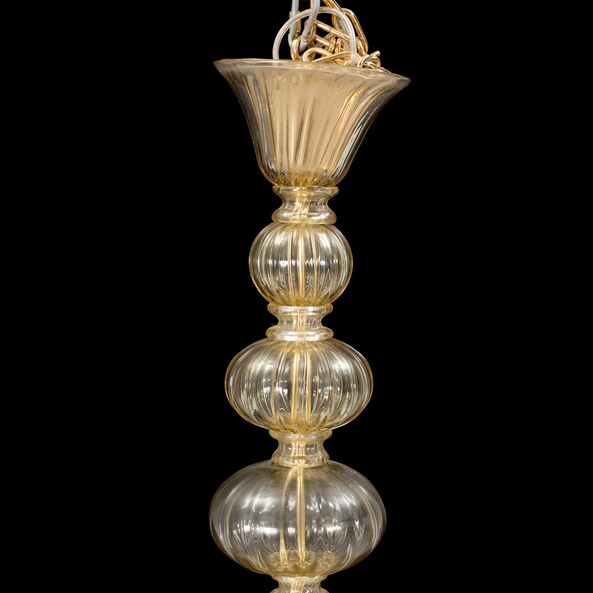 NAPOLEONE MARTINUZZI, a "Doge" ceiling light by Venini Italy, designed 1925-1930.